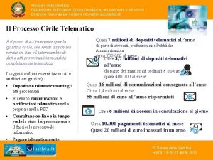 Ministero della Giustizia Dipartimento dellOrganizzazione Giudiziaria del personale