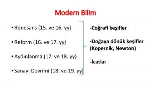 Modern Bilim Rnesans 15 ve 16 yy Corafi