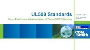 UL 508 Standards Water Environmental Association of Texas
