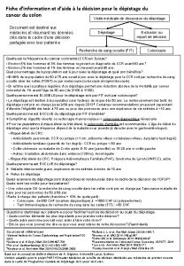 Fiche dinformation et daide la dcision pour le