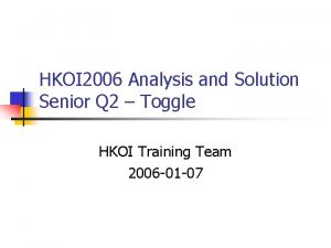 HKOI 2006 Analysis and Solution Senior Q 2