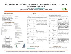 Using Actors and the SALSA Programming Language to