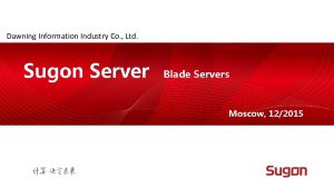 Dawning Information Industry Co Ltd Sugon Server Blade