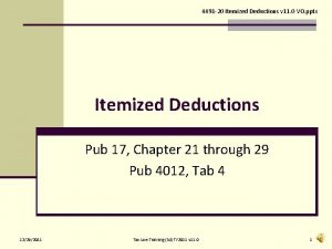 4491 20 Itemized Deductions v 11 0 VO