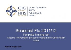 Seasonal Flu 201112 Template Training Set Vaccine Preventable