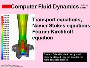 CFD 5 Computer Fluid Dynamics 2181106 E 181107