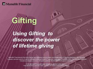 Gifting Using Gifting to discover the power of