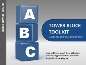 BLOCK TOWER TOOL KIT A B C TOWER