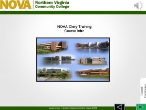 Closed NOVA Clery Training Course Intro tton Bu
