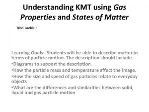 Understanding KMT using Gas Properties and States of