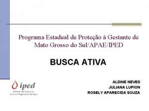 Programa Estadual de Proteo Gestante de Mato Grosso