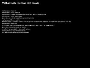 Methotrexate Injection Cost Canada methotrexate mg to ml