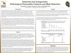 Detached and Antagonistic Pathological Personality Features and Mate