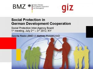 Social Protection in German Development Cooperation Social Protection