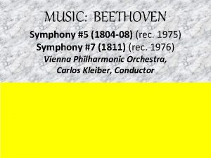 MUSIC BEETHOVEN Symphony 5 1804 08 rec 1975