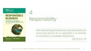 Laasch O Conaway R 2016 Responsible Business The