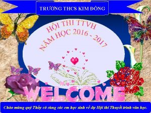 TRNG THCS KIM NG Cho mng qu Thy