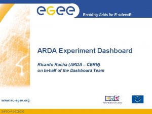 Enabling Grids for Escienc E ARDA Experiment Dashboard