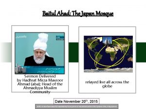 Baitul Ahad The Japan Mosque Sermon Delivered by