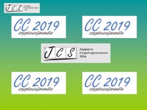 JCS Crypto Conferentie Puzzel Competitie Spelregels Bij aanvang