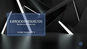 EJERCICIOS RESUELTOS Resistencia de Materiales Unidad Temtica N