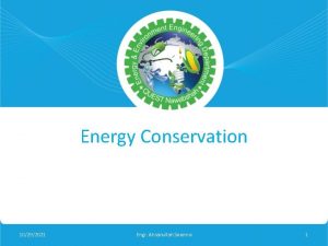 Energy Conservation 10292021 Engr Ahsanullah Soomro 1 History