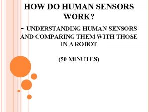 HOW DO HUMAN SENSORS WORK UNDERSTANDING HUMAN SENSORS