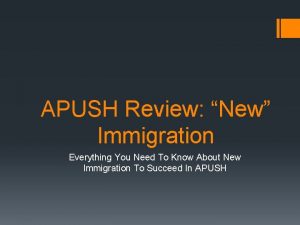 APUSH Review New Immigration Everything You Need To
