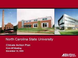 North Carolina State University Climate Action Plan KickOff