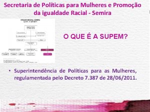 Secretaria de Polticas para Mulheres e Promoo da