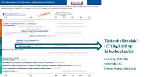 ka csc fi Tiedonhallintalaki HE 2842018 vp Ja