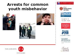 Arrests for common youth misbehavior Joseph W Terrell