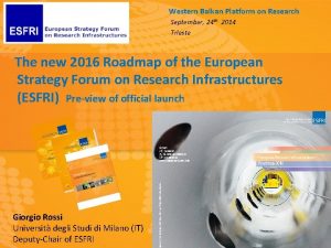 Western Balkan Platform on Research September 24 th