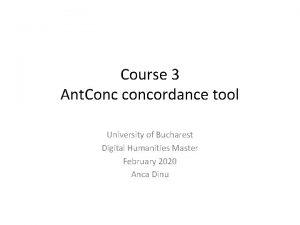 Course 3 Ant Conc concordance tool University of
