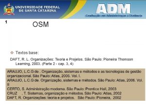 1 OSM Textos base DAFT R L Organizaes