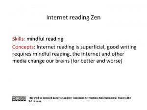 Internet reading Zen Skills mindful reading Concepts Internet