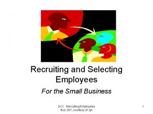 Recruiting and Selecting Employees For the Small Business