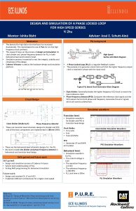 DESIGN AND SIMULATION OF A PHASE LOCKED LOOP