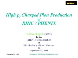 High pt Charged Pion Production at RHIC PHENIX