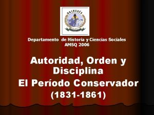 Departamento de Historia y Ciencias Sociales AMSQ 2006