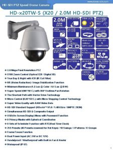 www daiwacctv com HDSDI PTZ Speed Dome Camera