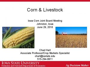Corn Livestock Iowa Corn Joint Board Meeting Johnston