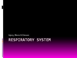 Injury Illness Disease RESPIRATORY SYSTEM Respiratory System Nose