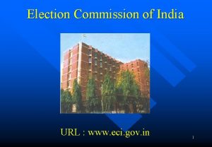 Election Commission of India URL www eci gov