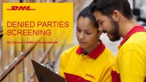 Denied party screening dhl