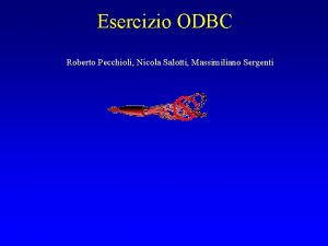 Esercizio ODBC Roberto Pecchioli Nicola Salotti Massimiliano Sergenti