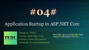 Application Startup in ASP NET Core Design by