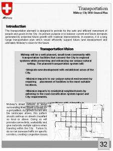 Transportation Midway City 2016 General Plan The transportation