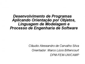 Desenvolvimento de Programas Aplicando Orientao por Objetos Linguagem