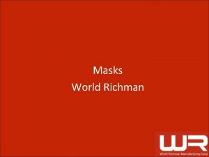 Masks World Richman Washable Reusable Cloth Masks Product